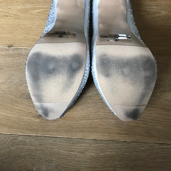 Silver Studded Rhinestone High Heels - Picture 4 of 8